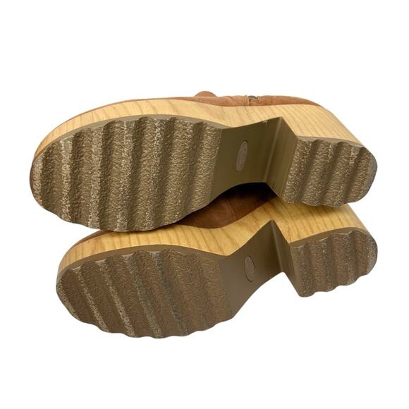 Dr. Scholl’s‎ Win Over Honey Suede Chunky Platform Ankle Boots Scandinavian 9.5 - Picture 9 of 12